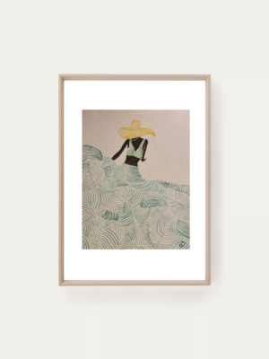 The Green Dress Girl With Hat